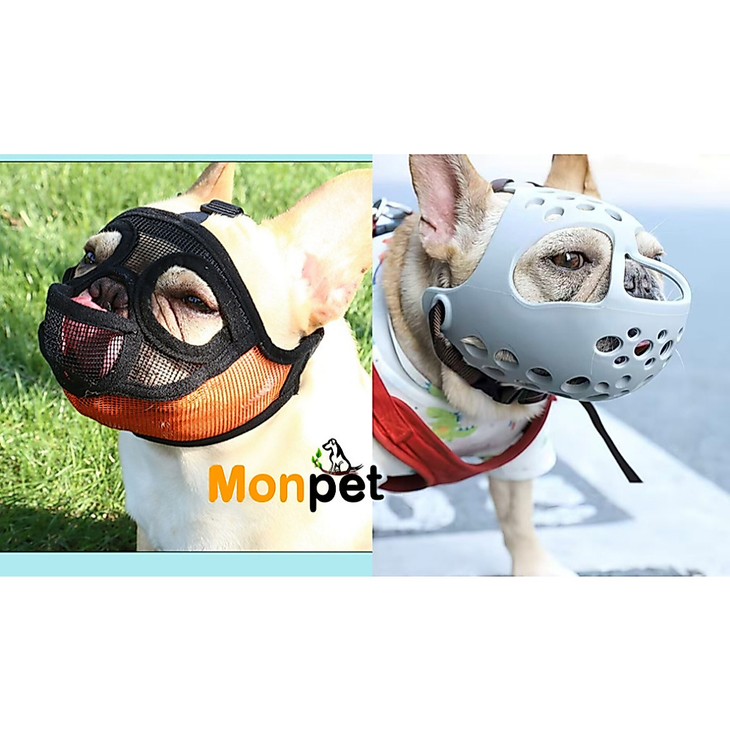Rọ Mõm Vải Lưới, Rọ Nhựa Thoáng Khí Cho Chó Mõm Ngắn (Pug, Bull Anh, Bull Pháp)