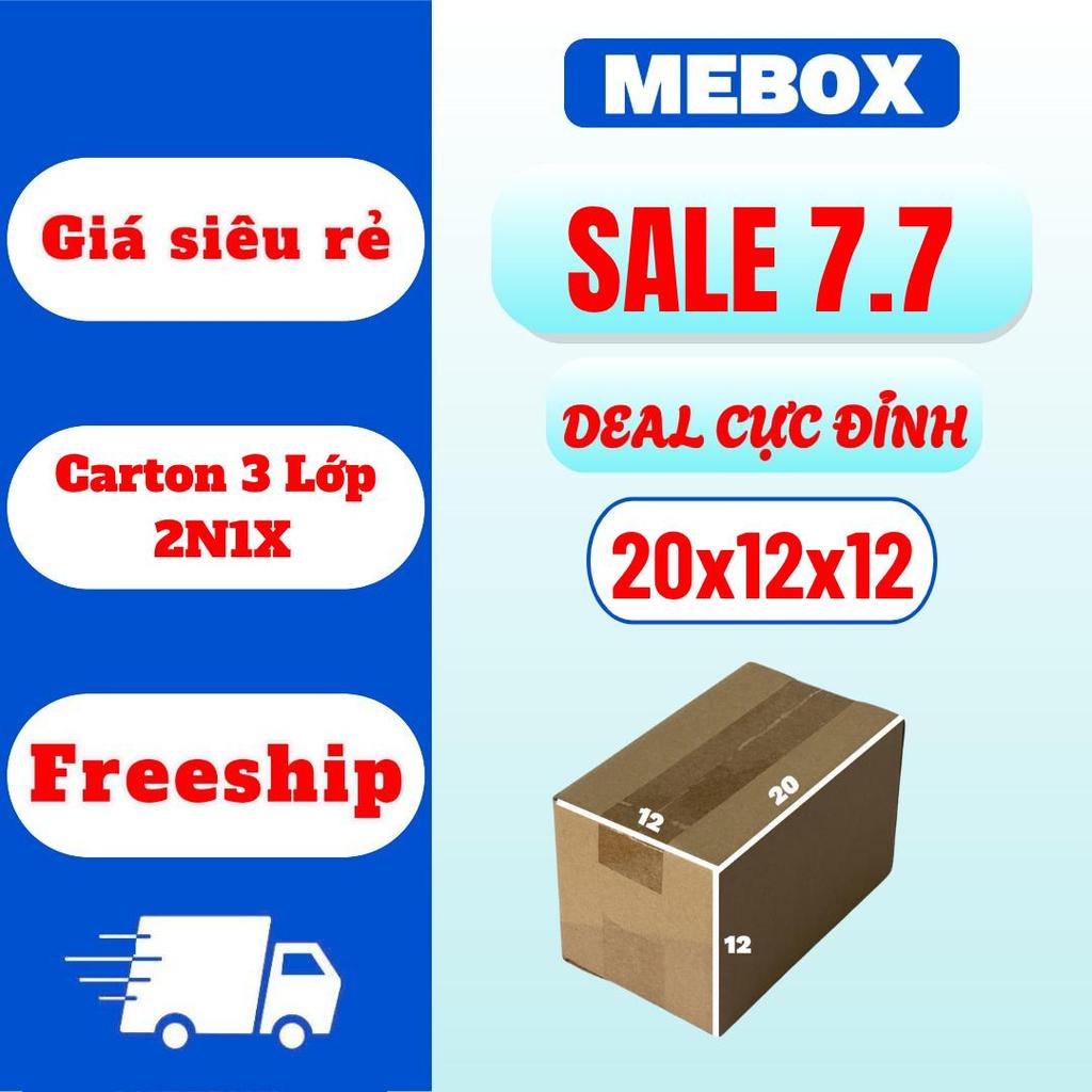 hộp carton đóng hàng 20x12x12 bộ 50 cứng cáp