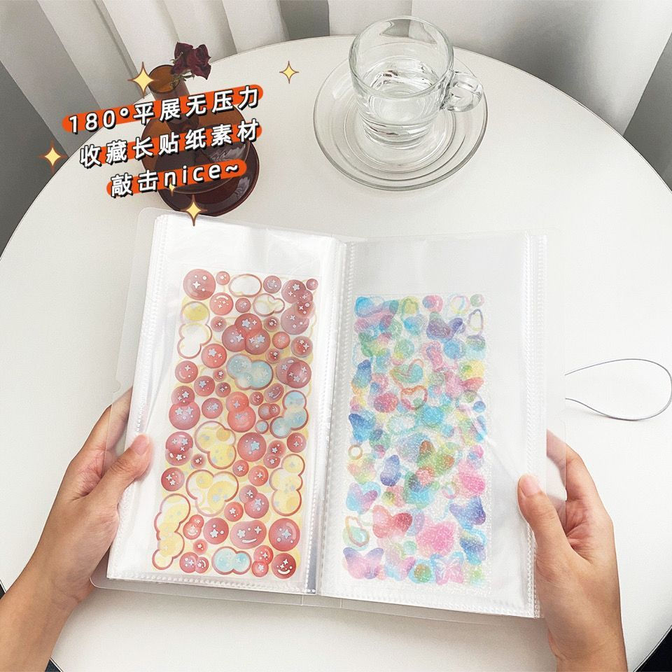 Tape material10y New product Notebook-style storage binder with stickers and illustrated guides ins 