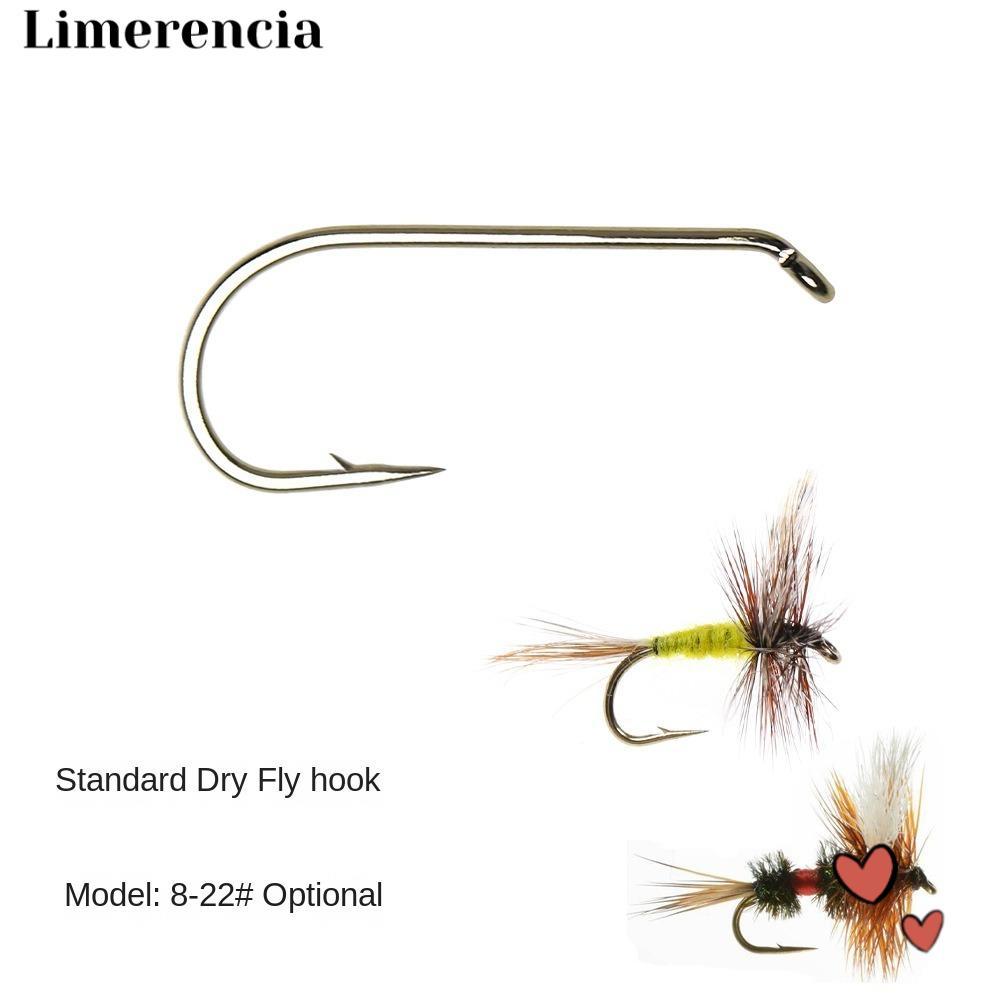 LIMERENCIA Long Shank Fly Fish Hook, Long Shank 8 # -22 # Fly Tying Hook, 2024 Blue Dun Nymph Wire F