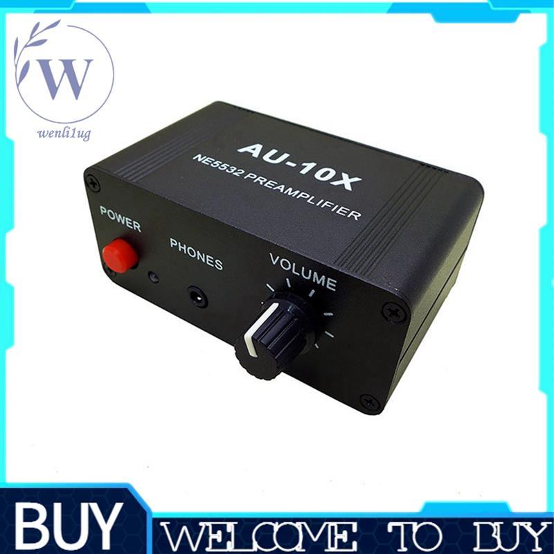 AU-10X NE5532 Bộ khuếch đại tín hiệu âm thanh Tai nghe Pre AMP Board 3.5MM Âm thanh điều khiển âm lư