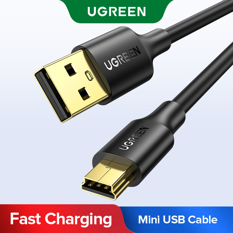 Cáp sạc dữ liệu nhanh UGREEN USB 2.0 A Male to 5-Pin Mini B cho máy nghe nhạc MP3 MP4 Máy tính bảng 