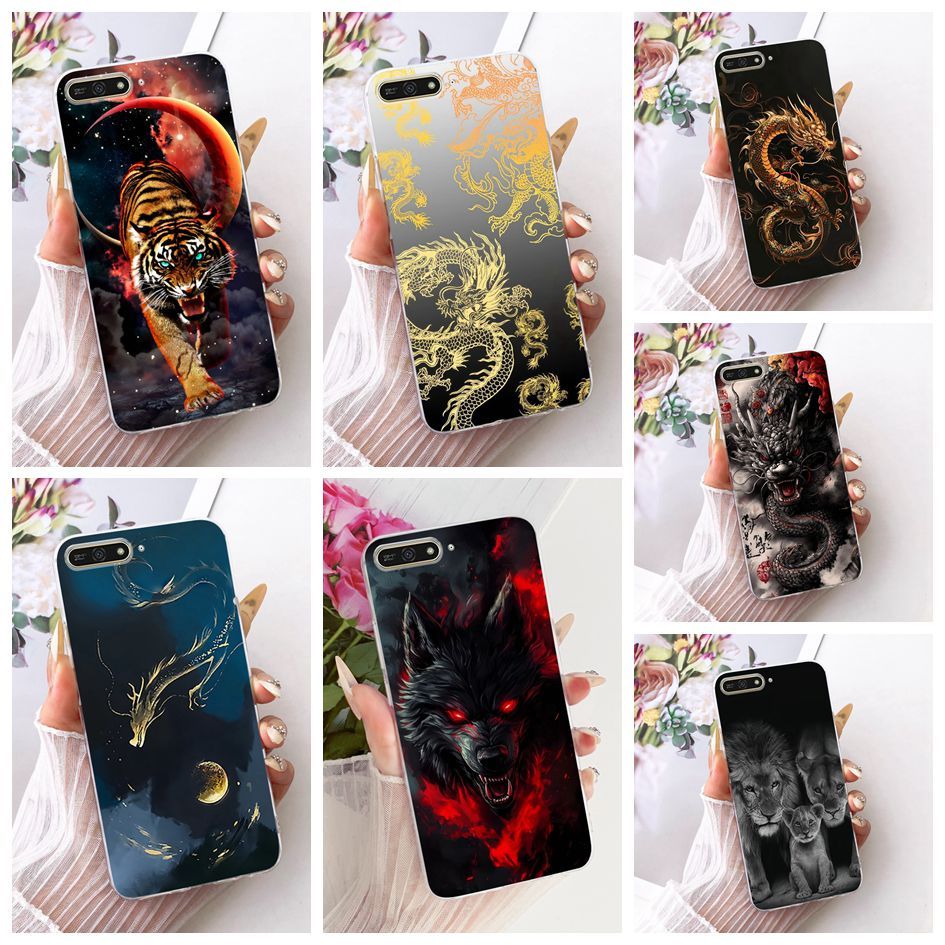 Dành Cho Huawei Y6 2018 Ốp điện thoại ATU-L21 ATU-L22 Ốp điện thoại Silicon Mềm Sơn Thoáng Mát Cho H