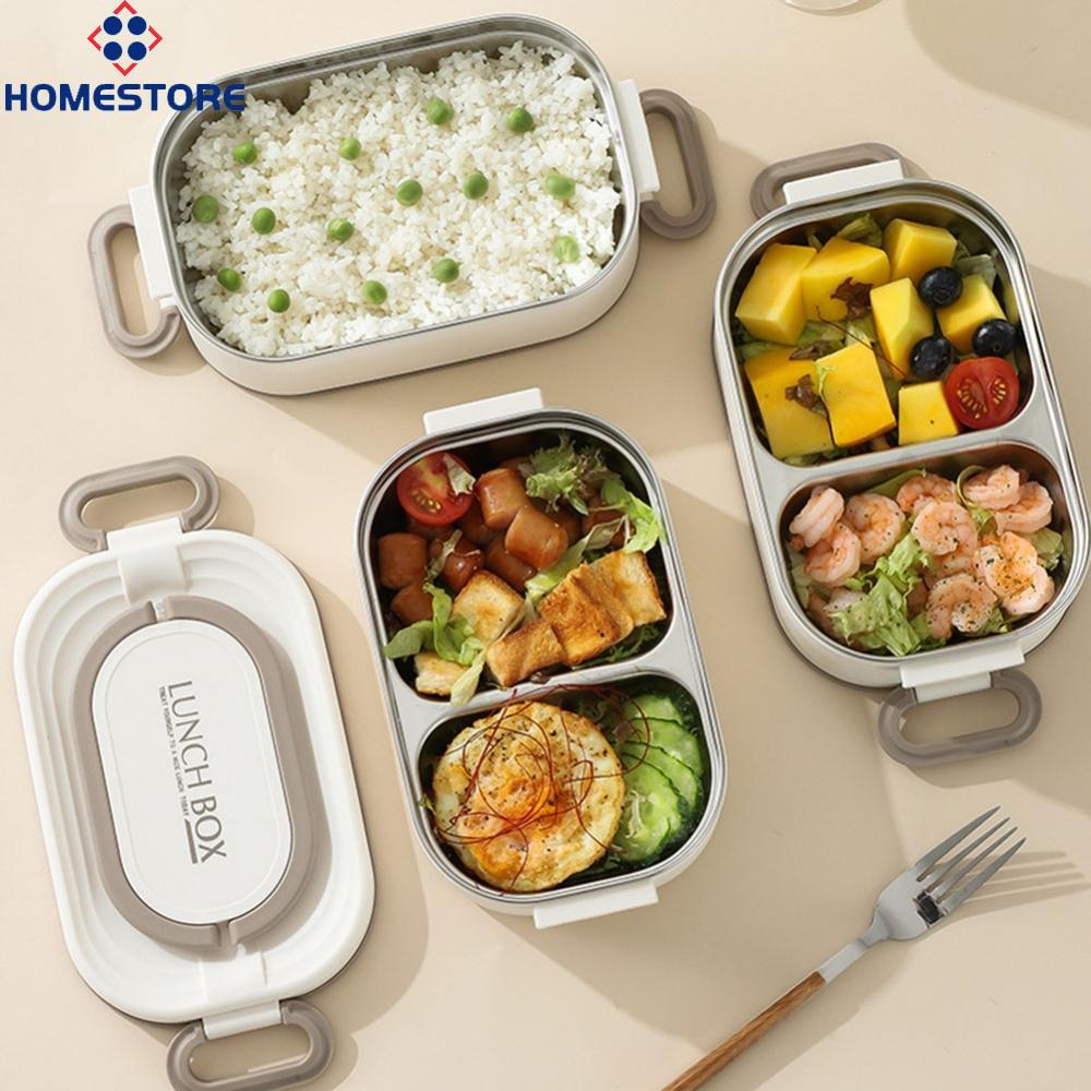 [Homestore]Premium Stainless Steel Lunch Box with 3 Layers Perfect for Work Travel and More