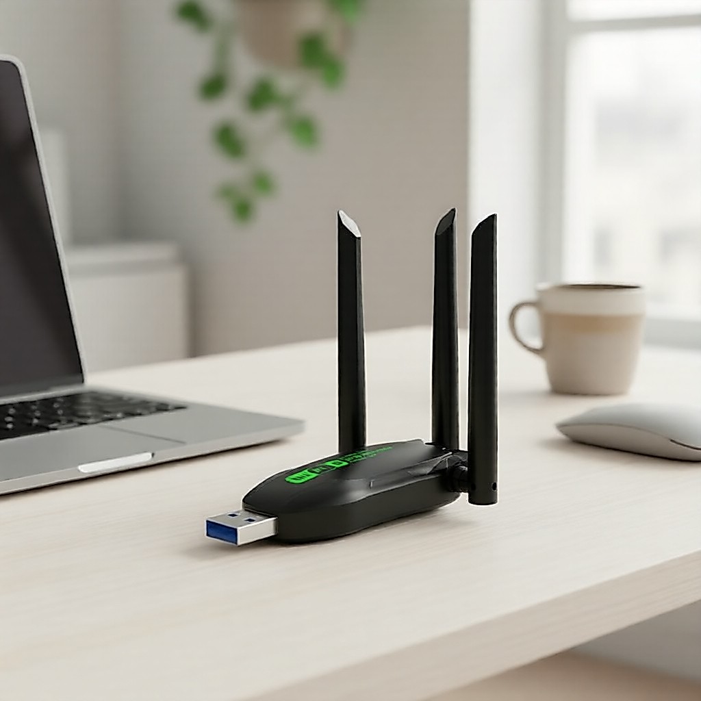 Bộ chuyển đổi USB AX900 WiFi6/Bluetooth 5.4, ăng-ten băng tần kép 2.4G & 5G, không cần driver cho Wi