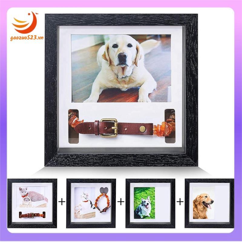 [gaozuo523.vn] Khung cảm xúc tưởng niệm chó-Pet Picture Frame-for Loss of Dog Gift-Pet Collar Frame 