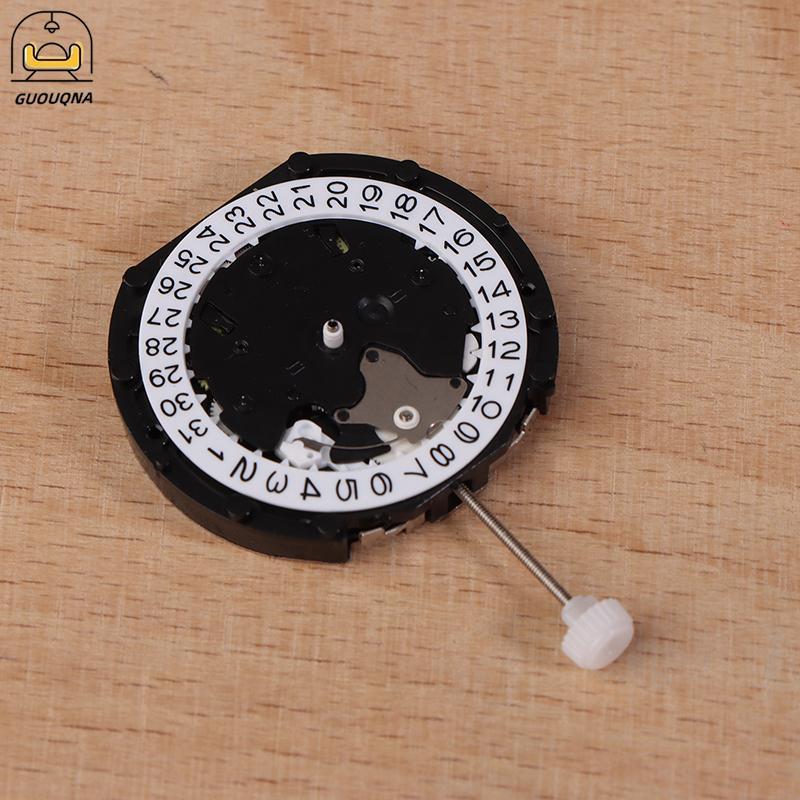 GUOUQNA PE903 Phong trào Sunon Pe90 Trung Quốc Ligne Thạch Anh Ba Tay Có 3 Mắt Ngày Chronograph Nhỏ 