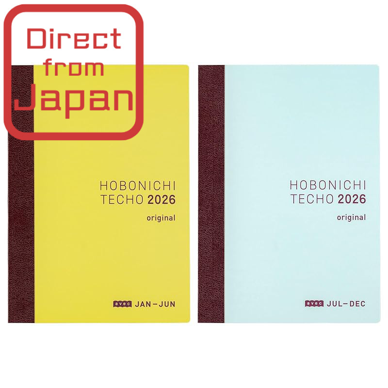 Hobonichi Techo 2026 Original Planner - A6, Daily Page Layout, Starts in January, Monday Start