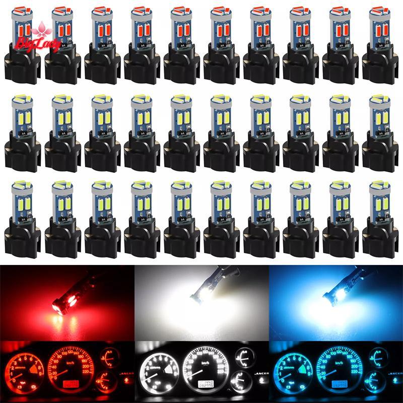 SHNGki 10 Bóng Đèn LED T5 Siêu Sáng 7 SMD Nhạc Cụ Speedo Đo Cụm 37 73 74 79 17 57 Bóng Đèn LED. Mới