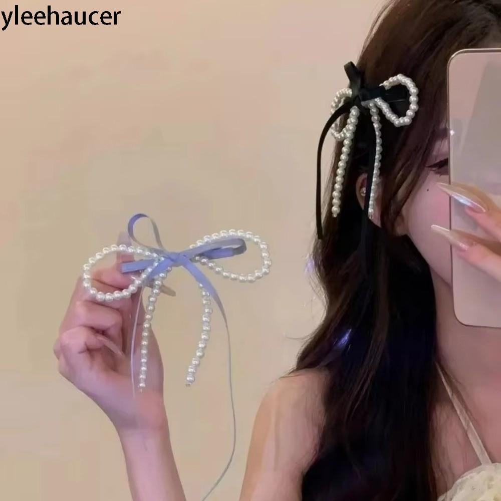 YLEEHAUCER Ribbon Barrettes, Kẹp đầu sau Barrettes nữ cổ tích Barrettes, Thiết kế nơ phong cách nữ t