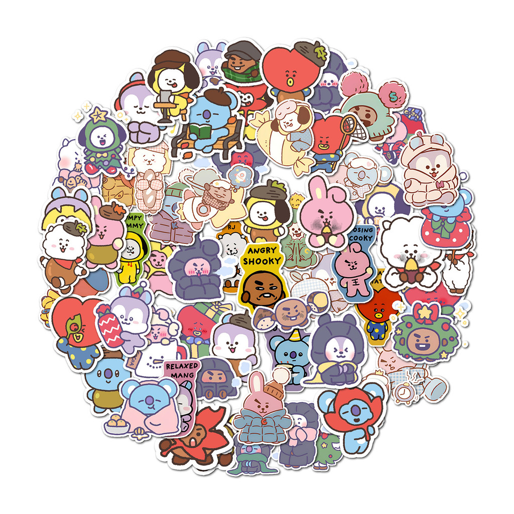 63 Chiếc BTS BT21 Mùa Đông Giáng Sinh Chủ Đề Dán Tự Dính Tian Jungkook Kim Taehyung