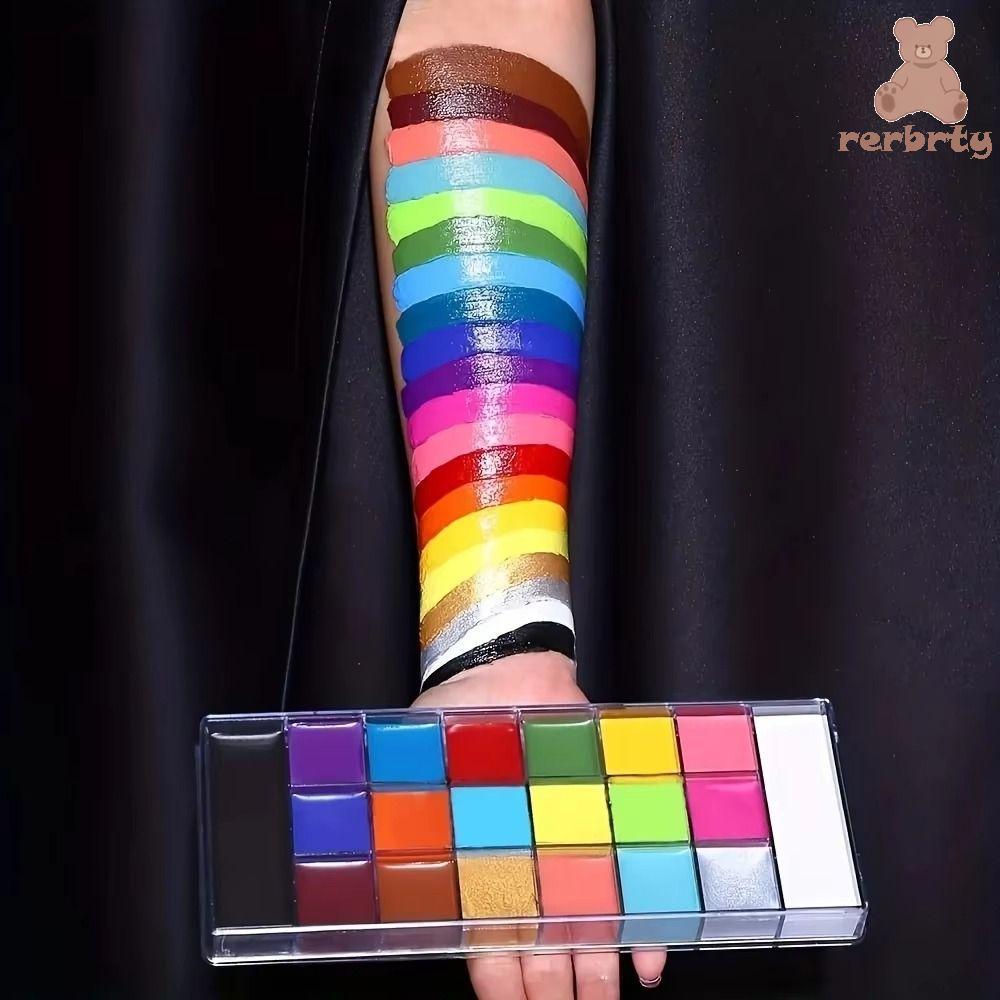RERBRTY Body Art Painting, Bộ trang điểm nhiều màu sắc Body Face Painting Kit, Mỹ phẩm đầy màu sắc c