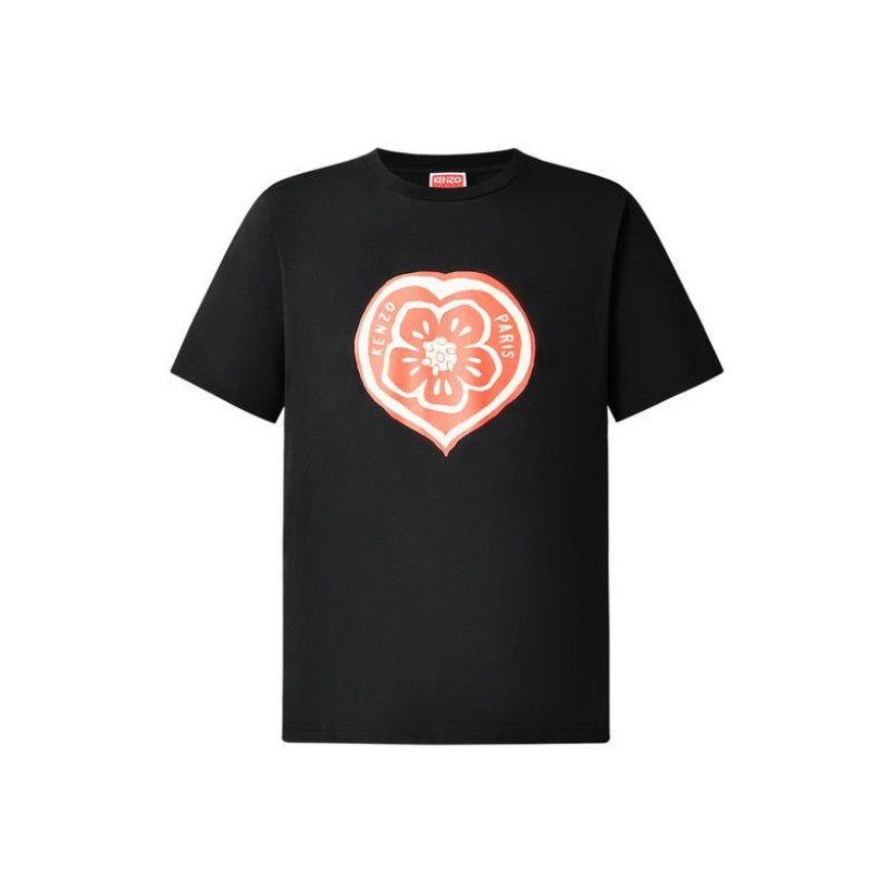 Giảm giá [Tự vận hành] KENZO KENZO Takada Love Begonia Áo thun ngắn tay in hoa nam nữ dáng rộng tròn