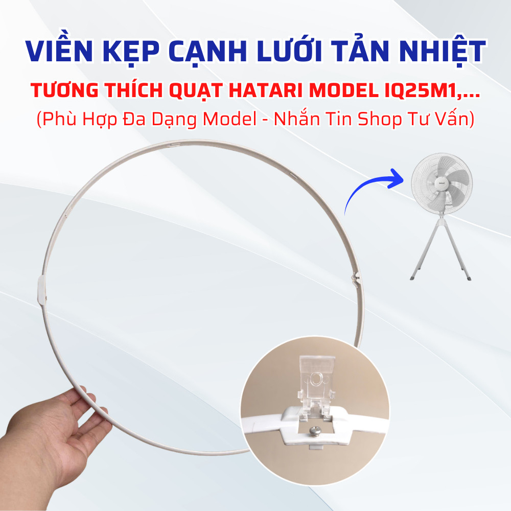 Vòng Khóa Lồng Quạt, Đai Lồng Cánh Quạt, Vòng Nhựa Khóa Lồng Quạt Tương Thích Quạt HATARI IQ25M1,...