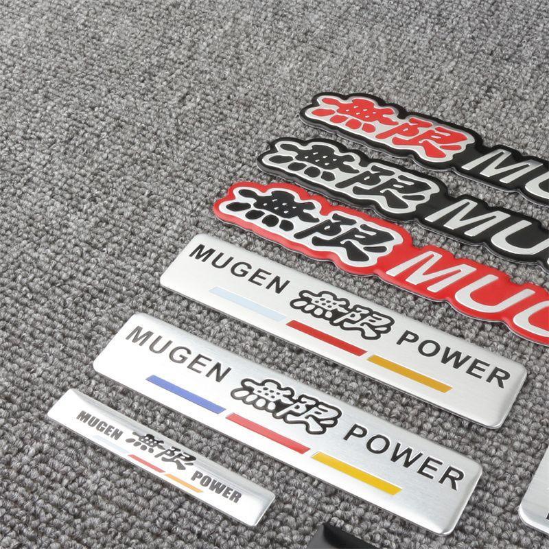 For Mugen car logo modification stickers, made of aluminum alloy, TYPE-R, CIVIC rear decoration embl