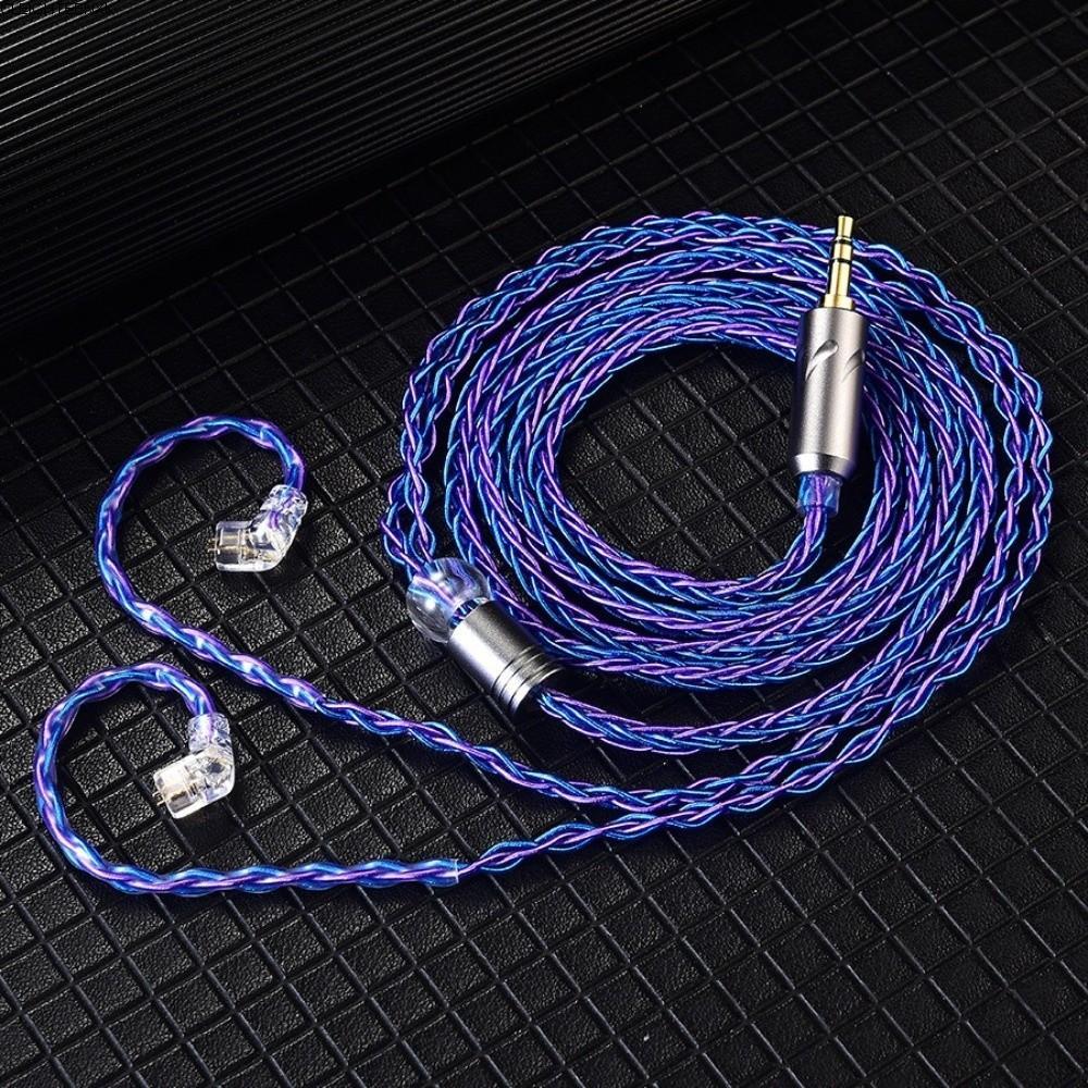 Dây nâng cấp tai nghe CLEIGHTEEN8H, Cáp tai nghe QKZ T1 0.75MM 8 dây, Tai nghe có dây 2Pin KZ KZ Cáp