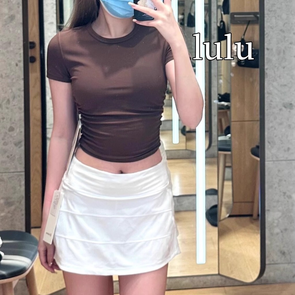 lu-lu Tennis skirt, sports yoga short skirt for women, summer quick-dry anti-exposure fitness golf s