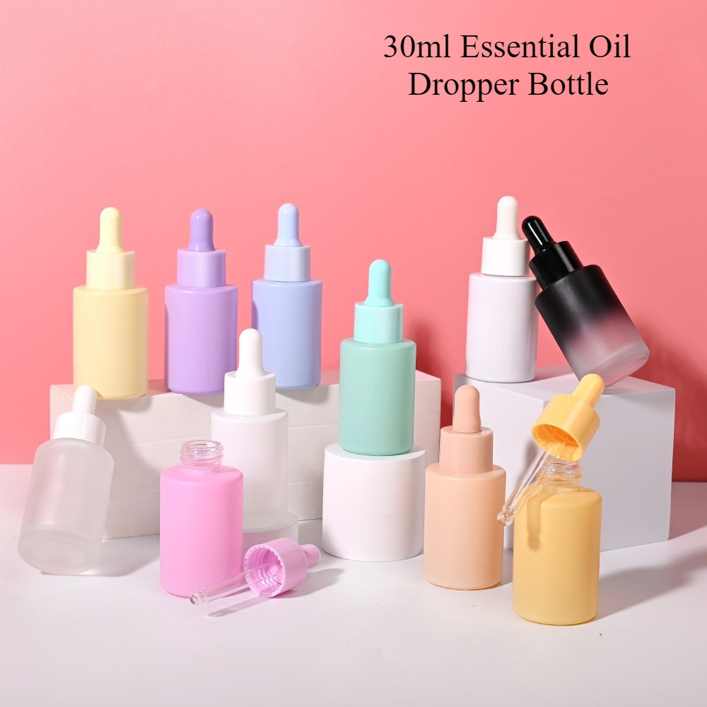 30ml Essential Oil Dropper Bottle Liquid Massage Essential Tubes Cylinder Perfume Bottle Glass 1PC