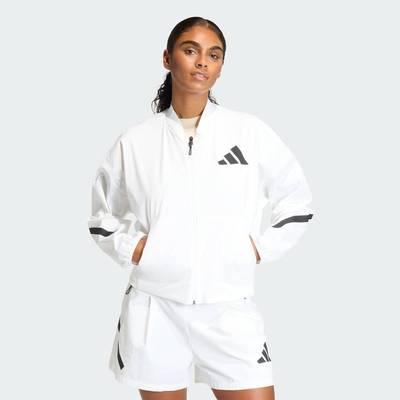 adidas Phong cách sống ÁO BOMBER DỆT ADIDAS Z.N.E. Nữ trắng KD8507