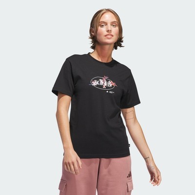adidas Phong cách sống Áo Thun Graphic Hoa Elements Radiate Nữ Đen JP0115
