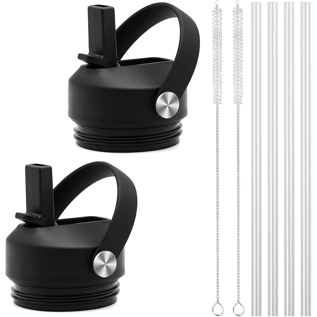 Nắp ống hút cho Chai nước Yeti Rambler 18 26 36 64 oz, Nắp thay thế bằng ống hút và tay cầm linh hoạ