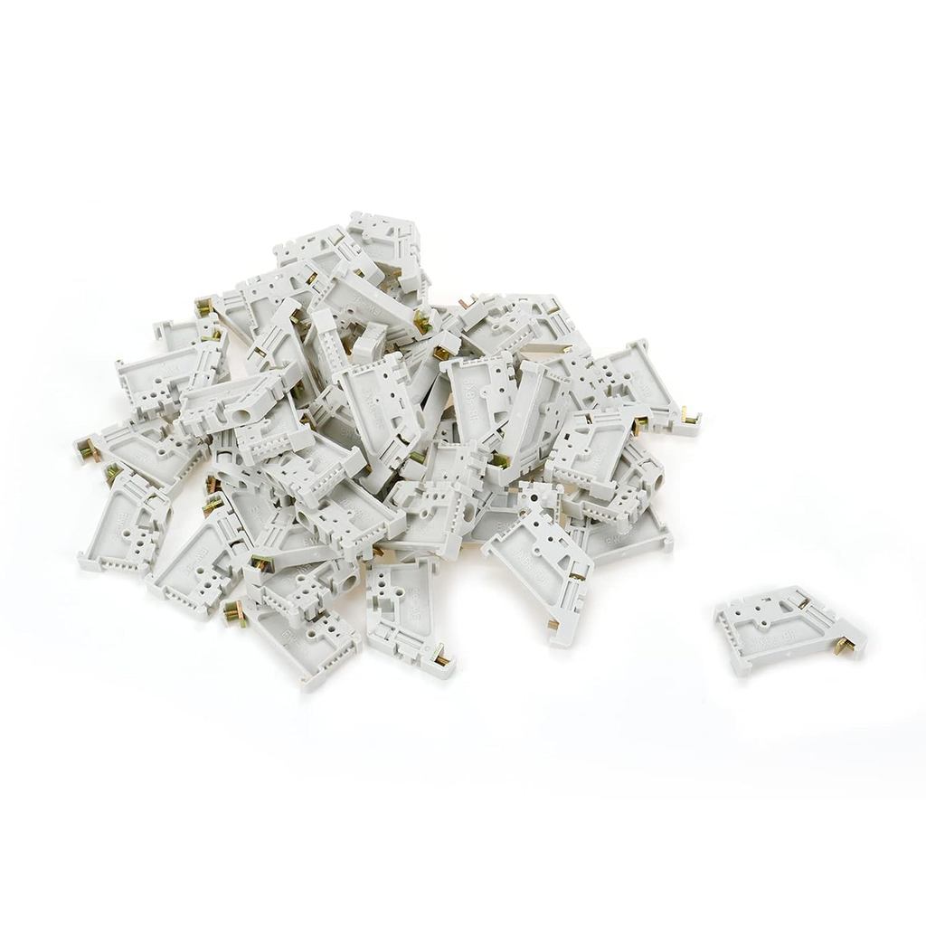 50 chiếc EW-35mm Kẹp chặn đầu khối đầu nối ray DIN, Kẹp gắn khối đầu nối EW-35