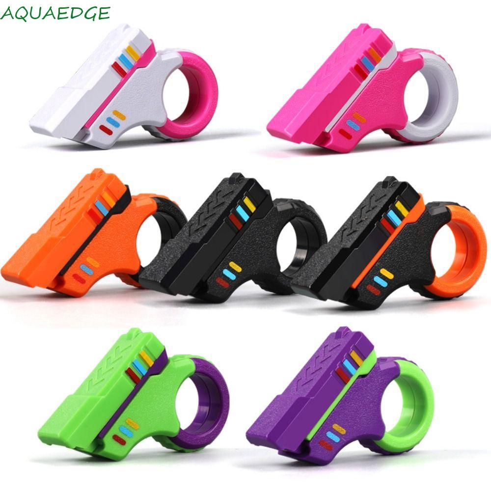AQUAEDGE Xoay Ngón Tay Thanh Trượt, Tay Spinner 7 Màu Đồ Chơi Spinner, Bền 3D In Hình Nhỏ Gọn ABS Fi