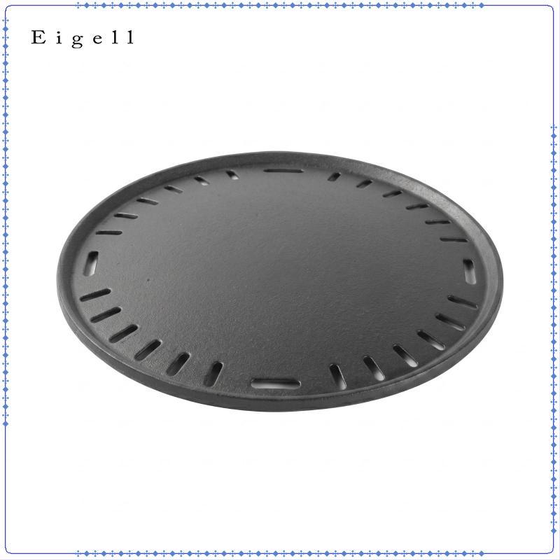 Dark Cast Iron Pan Matte Finish Cast Grill Pan Rót Đồ dùng gia đình Arched