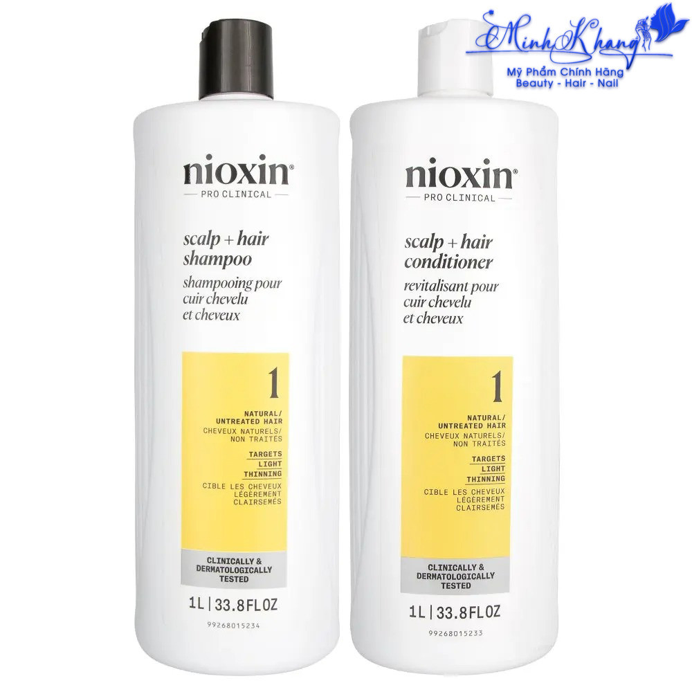 Dầu gội xả chống rụng tóc Nioxin System 1 1000mlx2 - MK