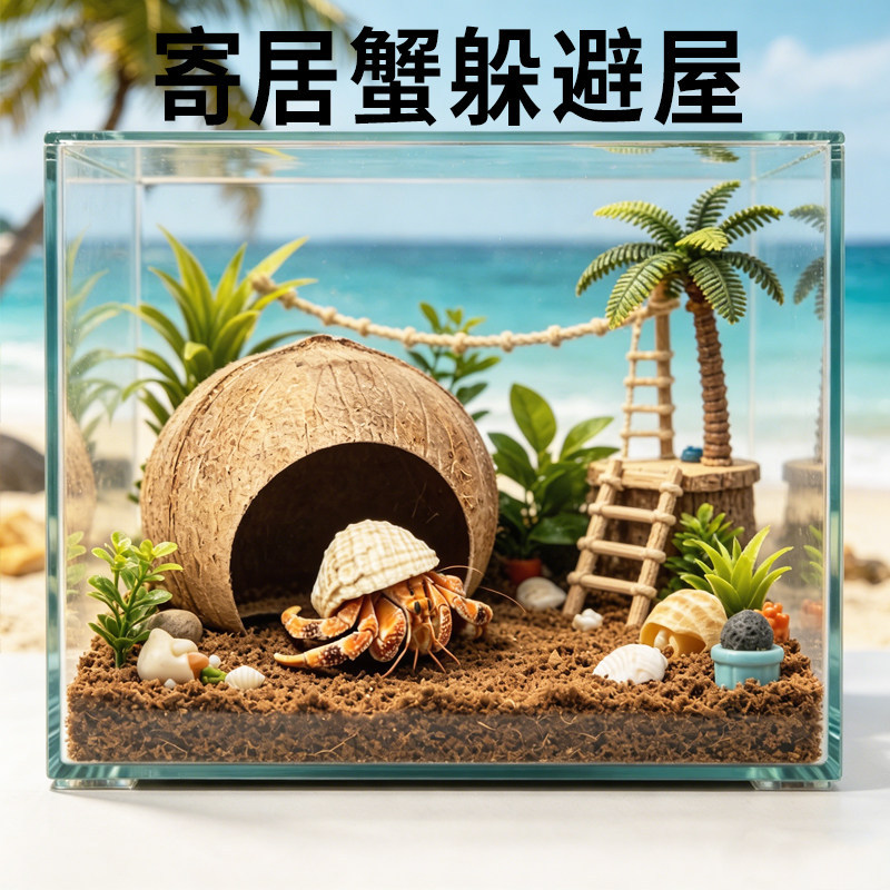 Phổ Biến Hemit Cua Ẩn Nhà Cát Cua Chuyên Dụng Vỏ Dừa Leo Thú Cưng Hộp Nuôi Cá Cảnh Quan Trang Trí