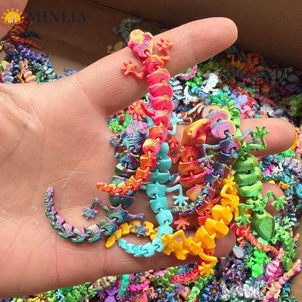 MINLIA 20 Chiếc Đồ trang trí Thằn Lằn Đồ trang trí, Mô Phỏng Sống Động Như Thật 3D In Hình Gecko, Tr