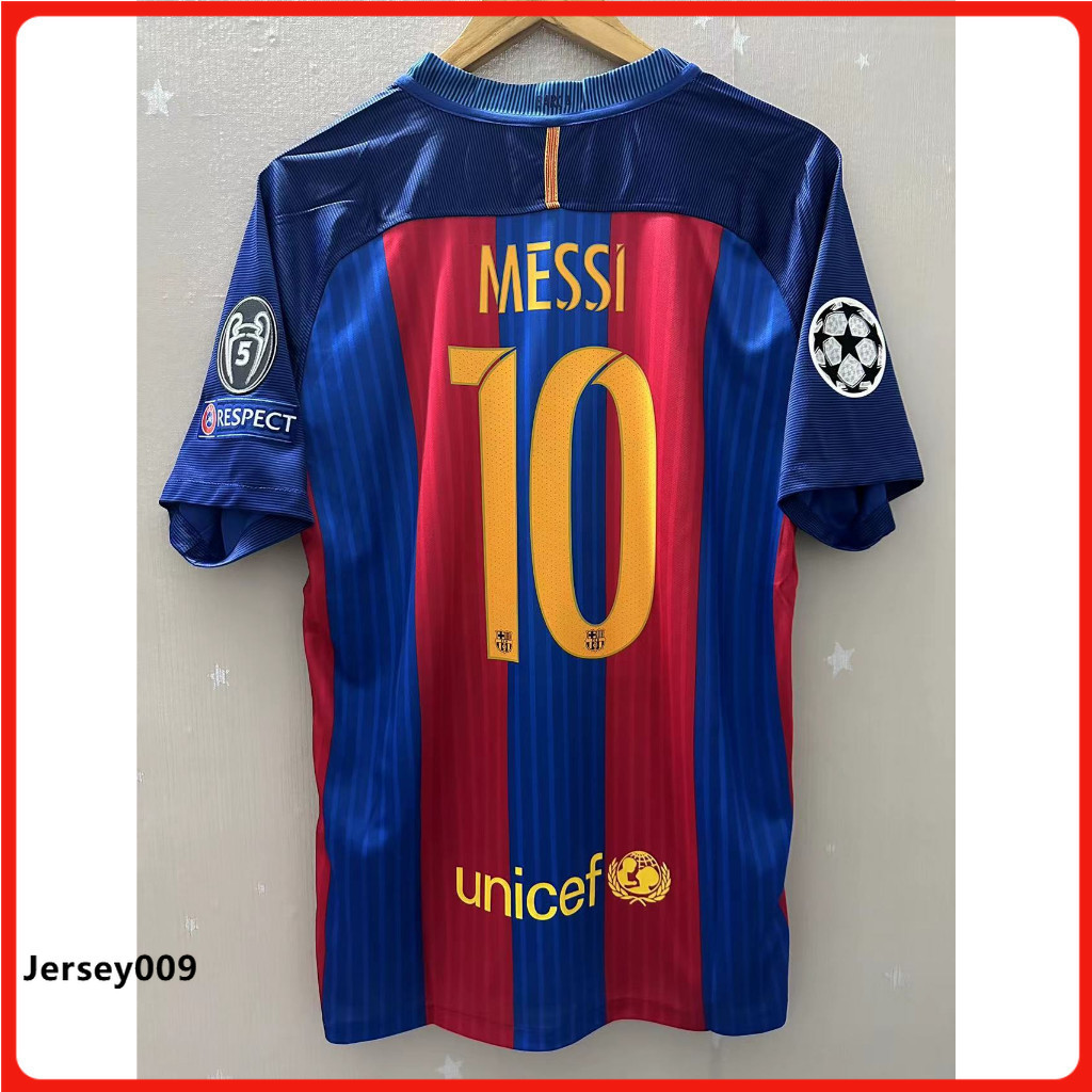 16-17 Barcelona Chất Lượng Hàng Đầu Nhà Retro Áo Bóng Đá Tùy Chỉnh Áo Thun Bóng Đá MESSI NEYMAR JR