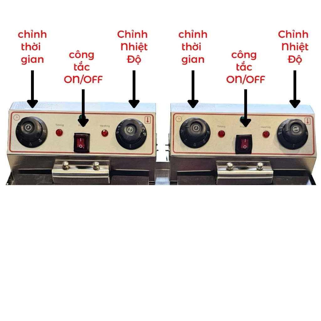 ✨ Bếp chiên điện 8L, Bếp chiên hẹn giờ, Bếp chiên điện tự ngắt, Bếp chiên nhúng điện cao cấp có van 