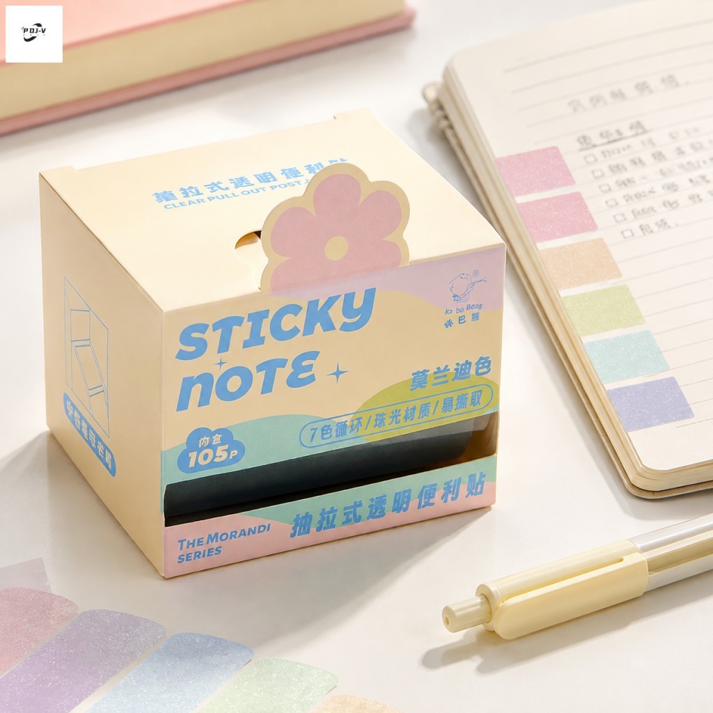 Pearlescent Trong Suốt Dính-Notes Pad, Kéo Ra Mờ Chuyển Màu Có Thể Ghi Nhớ Dính Mạnh Tab Giấy Ghi Nh