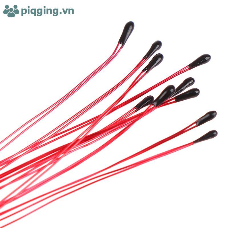 Piqging 10 Chiếc NTC Thermistor MF52B 10K 100K Đầu dò cảm biến nhiệt độ 1% 10CM Dây B3470 B3380 B395