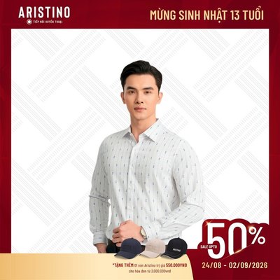 Áo sơ mi nam dài tay ARISTINO họa tiết kẻ sọc tinh tế - ALS1630Z