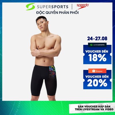 Quần Bơi Nam Speedo Ml Placement Printed - Đen - 8-00534718889