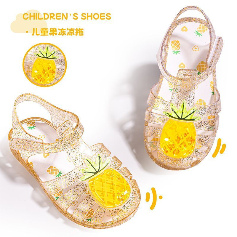 CH~2026New Summer Girls' Sandals, Children's Jelly Shoes, Non-Slip Closed-Toe Beach Shoes, Roman Hol