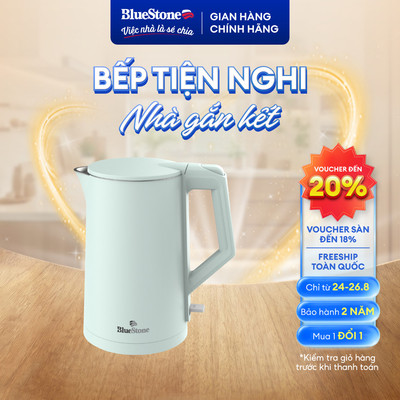 Ấm Đun Nước 2 Lớp BlueStone KTB-3456 - 1,7L - 1800W