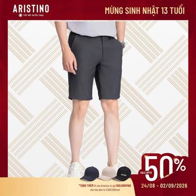 Quần short âu nam ARISTINO regular fit thiết kế cơ bản, nam tính ASO073AZ