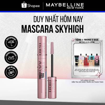 [MỚI] Mascara Sky High Chuốt Mi Tơi Dài Mi Lash Sensational Maybelline New York Waterproof 6ml