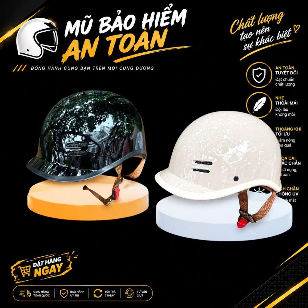 Combo 2 Mũ Bảo Hiểm Cá Heo Nửa Đầu Nam Nữ Thời Trang Cute Mũ Đôi