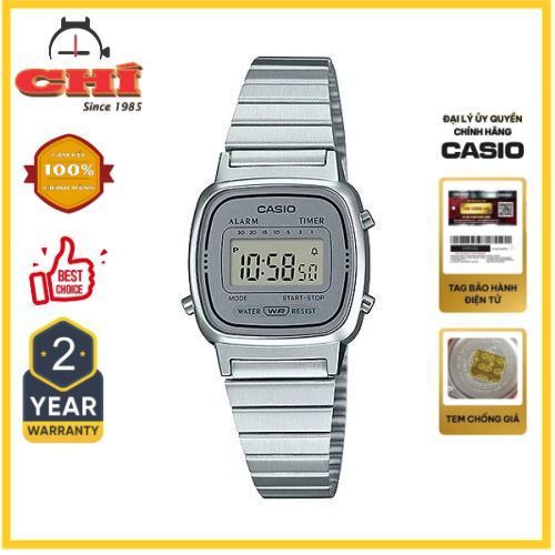 Đồng Hồ Casio Nữ Vintage Sang Trọng Series LA670 Mặt Kính Nhựa 24.6mm Kháng Nước Chính Hãng