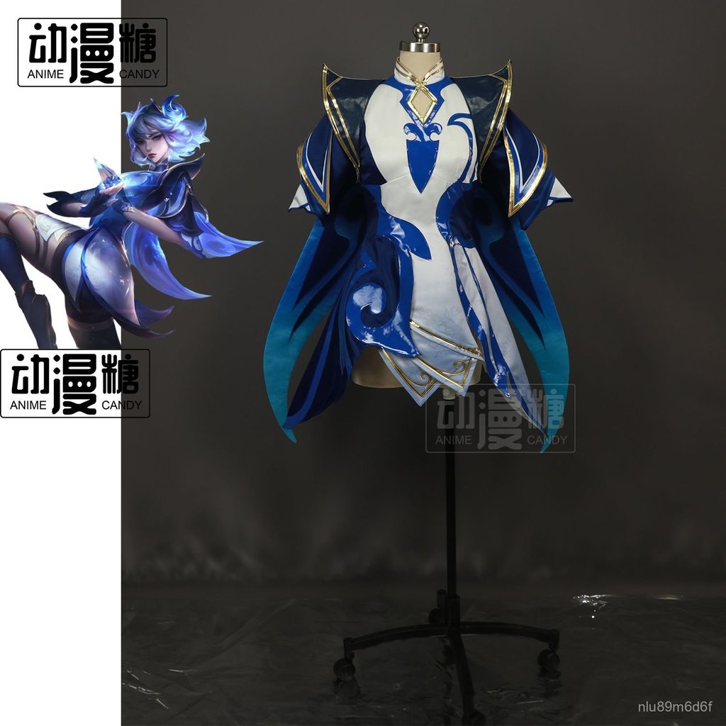 Set cosplay Irelia sứ xanh kèm tóc giả giày Liên Minh Huyền Thoại game LOL chất lượng