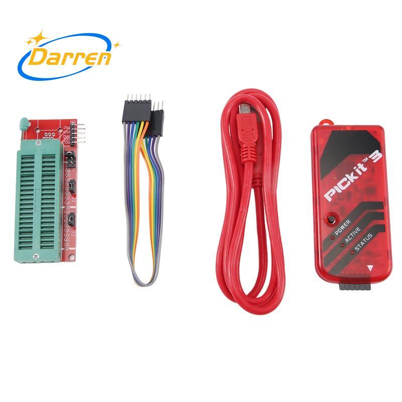 Lập trình viên PICKIT3 + PIC ICD2 PIC Kit Bộ chuyển đổi lập trình 2 / 3 Ghế lập trình đa năng FZ0508