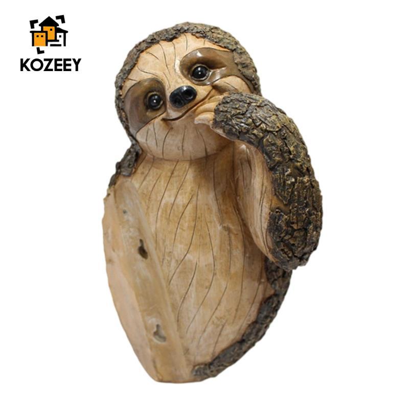 KOZEEY Cây Sloth Tượng Arboreal-Surface-Textured Sloth Cây Trang Trí Sân Vườn Cho Sân