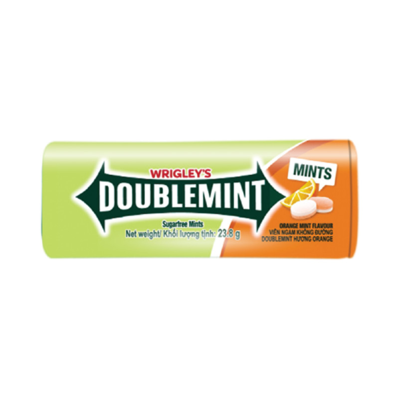 Kẹo ngậm Doublemint hương Orange Mint tuýp 23.8g - 84217