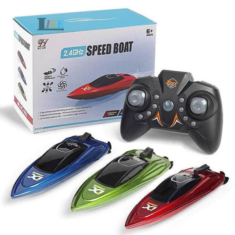 Speedboat with LED Light Boat Electric Summer Water Pool Toys For Kids Speed Boat Radio Remote Contr