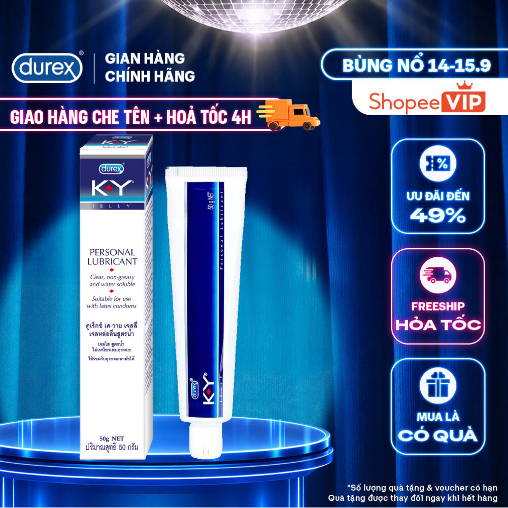 [HỎA TỐC 4H] Gel bôi trơn Durex K-Y Jelly 50g ( KY Jelly)