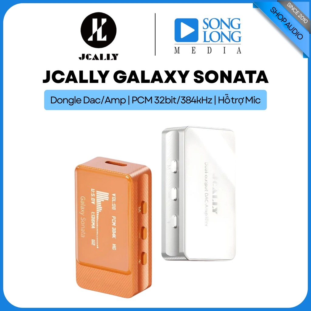 Thiết bị giải mã âm thanh Dongle Dac/Amp JCALLY GALAXY SONATA - Hàng Chính Hãng - Songlongmedia